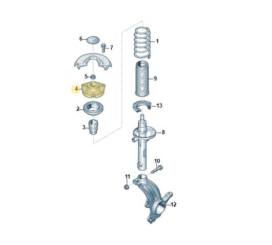 Кріплення переднього амортизатора 5QM412331A VAG