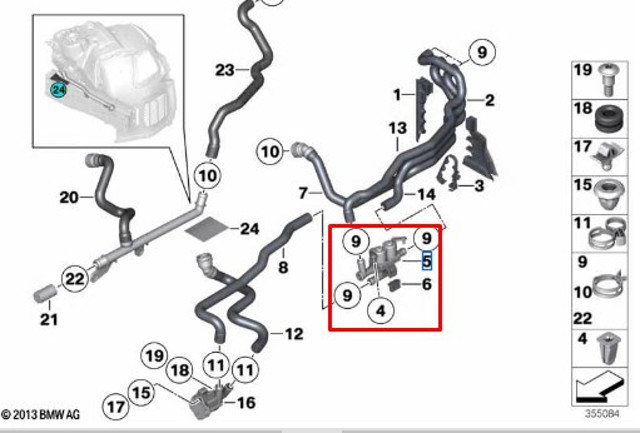 Кран обігрівача 64219310349 BMW