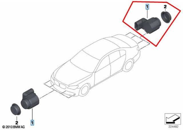 Датчик сигналізації парковки, парктронік, центральний 66209270050 BMW