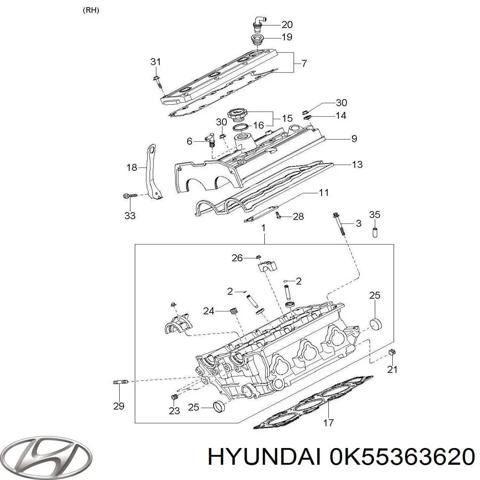 Амортизатор для багажника газовий 0K55363620 HYUNDAI