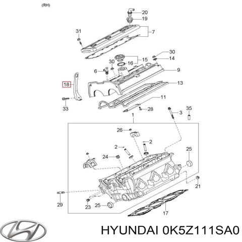 Поршень без кілець 0K5Z111SA0 HYUNDAI