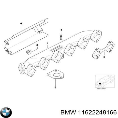 Газопроводи (колектор випускний) 11622248166 BMW