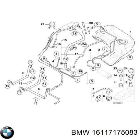 Шланг заливної горловини, паливного бака 16117175083 BMW