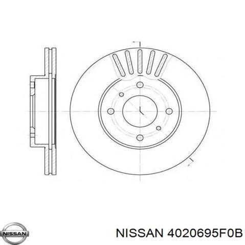 Диск гальмівний передній 4020695F0B NISSAN