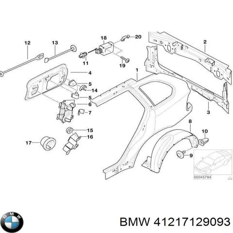 Бічна частина задня ліва 41217129093 BMW