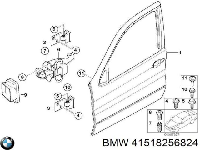 Дверка передня права 41518256824 BMW