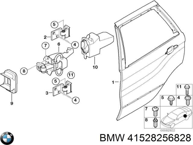 Двері задні в зборі 41528256828 BMW