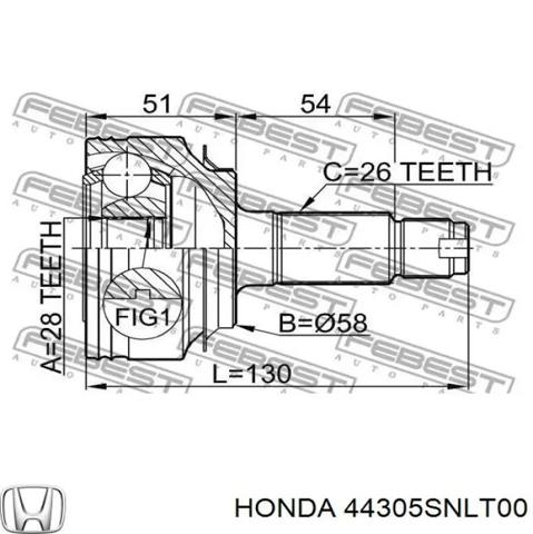 Піввісь передня, права 44305SNLT00 HONDA