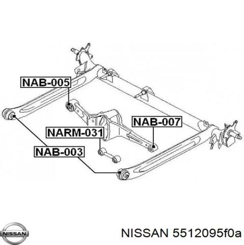 Розтяжка задньої підвіски 5512095F0A NISSAN