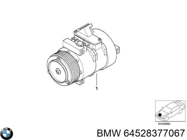 Компресор системи кондиціювання 64528377067 BMW