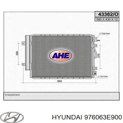 Трубопроводи і радіатор кондиціонера 976063E900 HYUNDAI