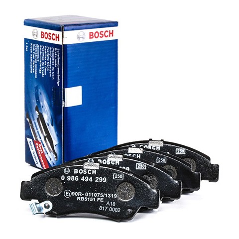 Колодки гальмівні дискові комплект 0986494299 BOSCH
