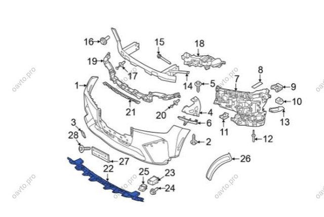 Кронштейн бампера переднього, центральний 51119492524 BMW