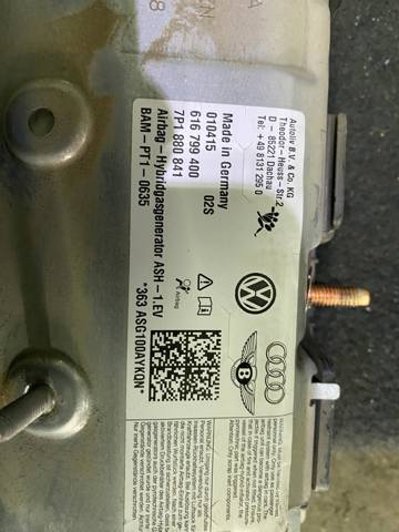 Подушка безпеки, водійська, AIRBAG, захисту колін 7P1880841 VAG