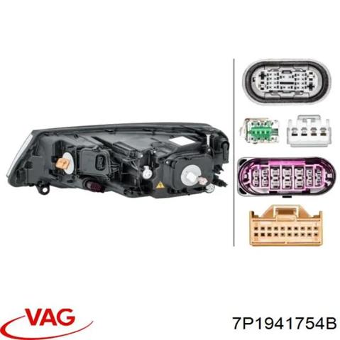 Фара комбінована, передня 7P1941754B VAG