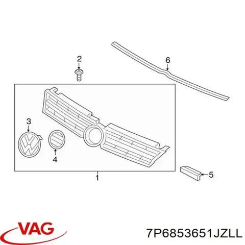 Захисна решітка радіатора 7P6853651JZLL VAG