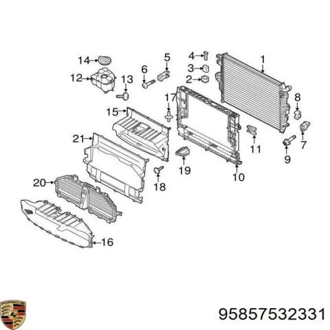 повітропровід радіатора 95857532331 PORSCHE