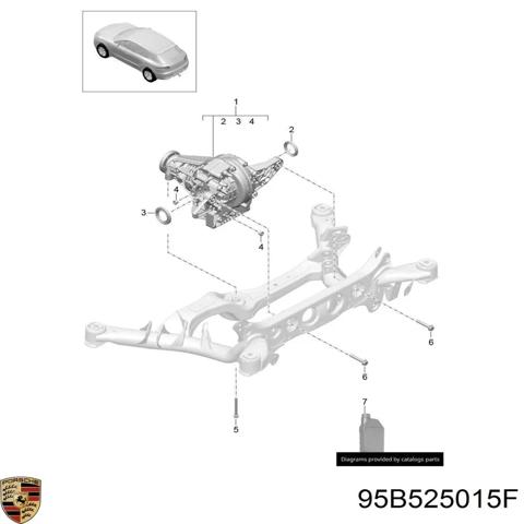 Міст задній 95B525015F PORSCHE