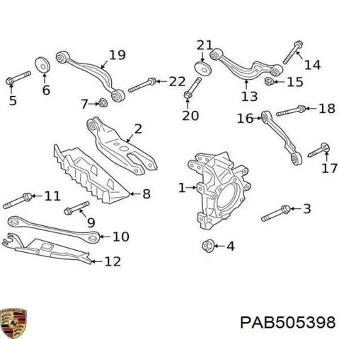 Балансир задній правий PAB505398 PORSCHE