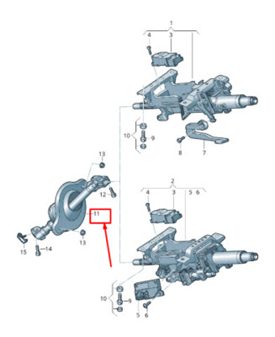 Вал рульової колонки, нижній 4KL419753E VAG
