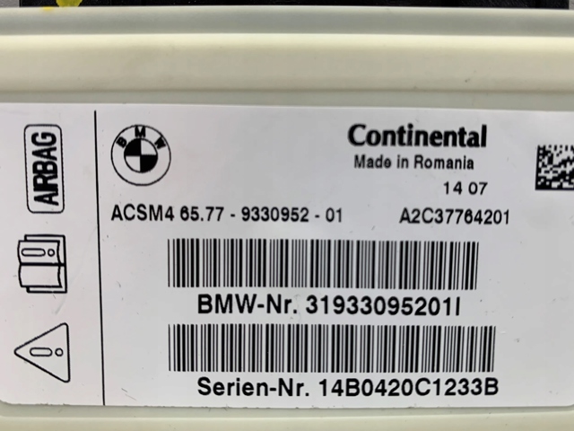 Блок управління airbag 9330952 BMW