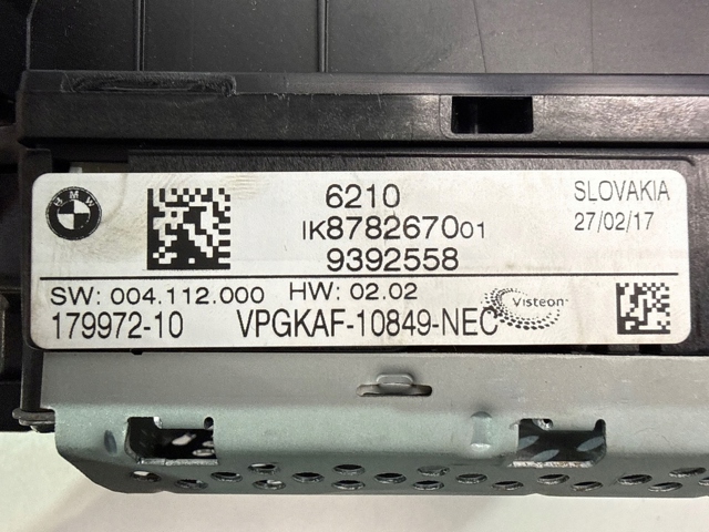 Прилади управління 9392558 BMW