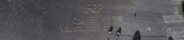 Екран двигуна 55558383 OPEL