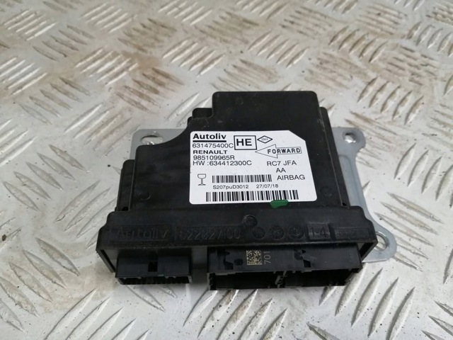 Модуль-процесор управління подушки безпеки 985109965R RENAULT