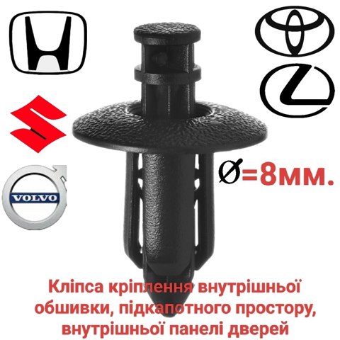 Кліпса кріплення накладок порогів 91505SL0003 HONDA