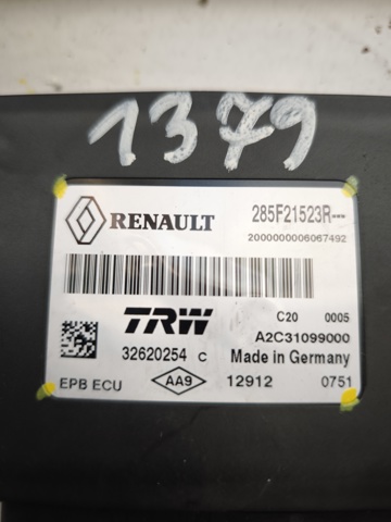 Блок стоянкового гальма 285F21523R RENAULT