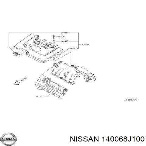 Колектор випускний, лівий 140068J100 NISSAN