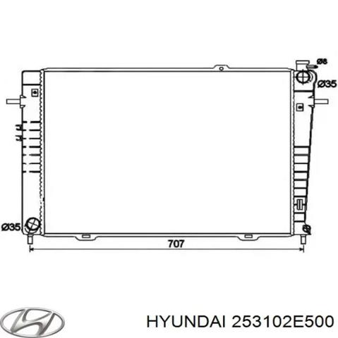 Радіатор водяний 253102E500 HYUNDAI
