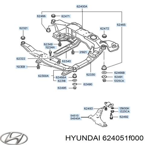 Підрамник передньої підвіски 624051F000 HYUNDAI