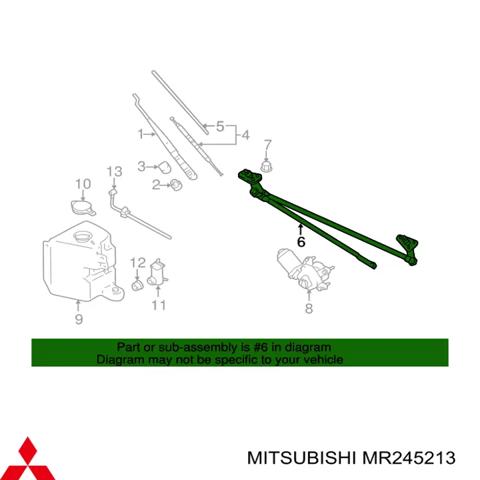 Трапеція склоочисника MR245213 MITSUBISHI