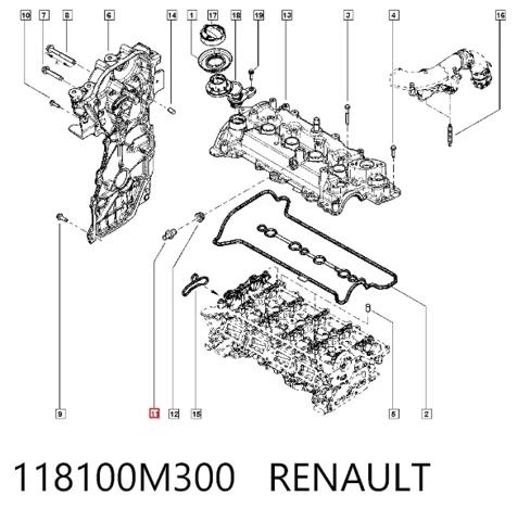 Клапан картерних газів 118100M300 RENAULT