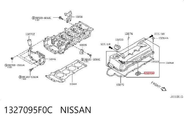 Прокладка кришки клапанної  1327095F0C NISSAN