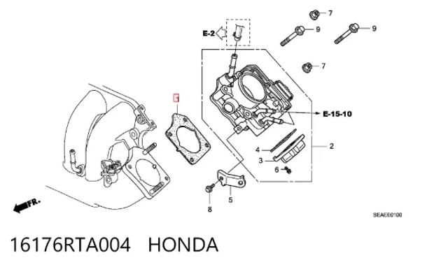 Прокладка дросельної заслінки 16176RTA004 HONDA