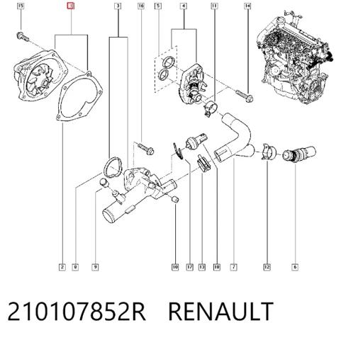 Водяний насос 210107852R RENAULT
