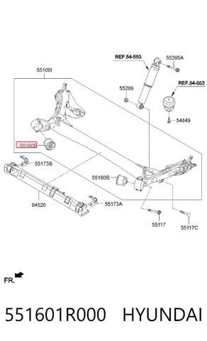 Сайлентблок підрамника задній 551601R000 HYUNDAI