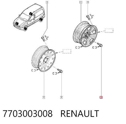 Болти колісні 7703003008 RENAULT