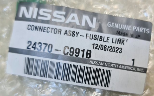 Запобіжники (електричних ланцюгів) 24370C991B NISSAN