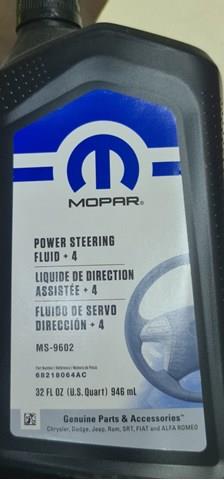 100% оригинал ------>олива гідравлічна синтетическая mopar "power steering fluid+4", 0,946 л.------>mopar 68218064AC