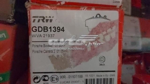Тормозні колодки GDB1394 TRW