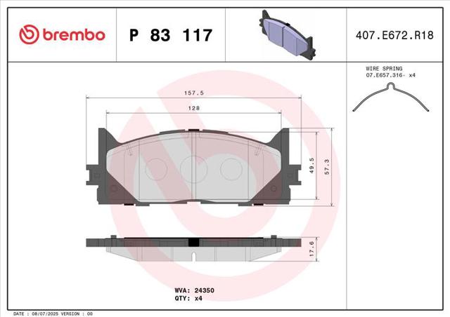 Гальмівні колодки Toyota Camry VII