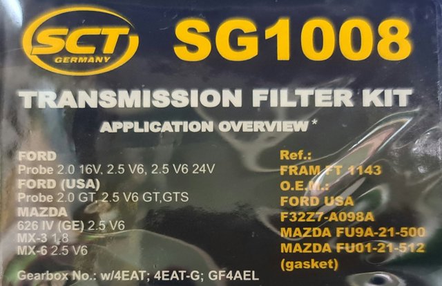 Фільтр автоматичної коробки перемикання передач SG1008 SCT