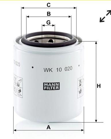 Фільтр паливний WK10020 MANN