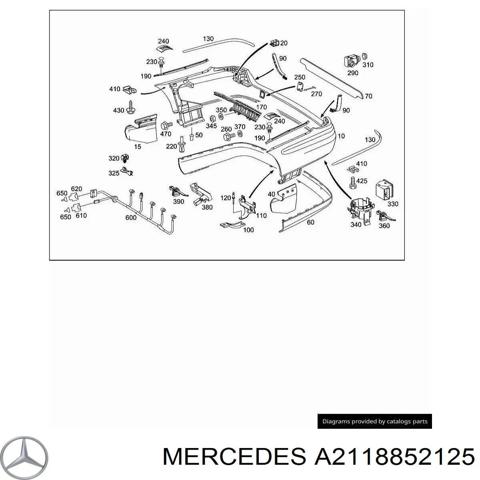 Бампер задній, нижня частина A2118852125 MERCEDES