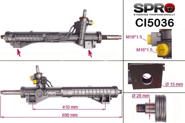 Кермова рейка CI236R MS GROUP