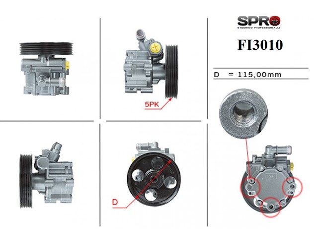 Насос гідропідсилювача FI010R MS GROUP