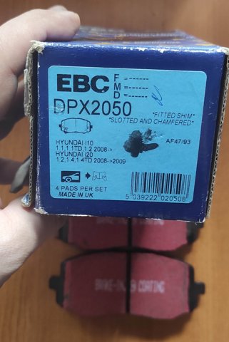 Колодки гальмівні передні, дискові DPX2050 EBC BRAKES